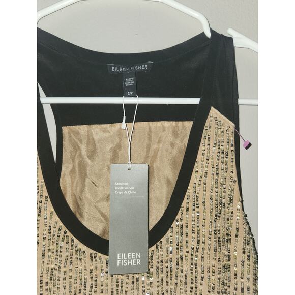 Eileen fisher silk top sequins S NwT - Picture 3 of 4